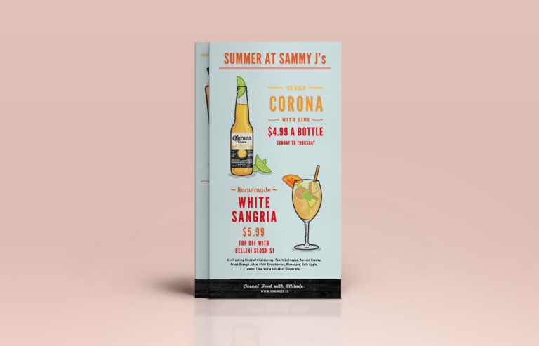 sammy j drink card