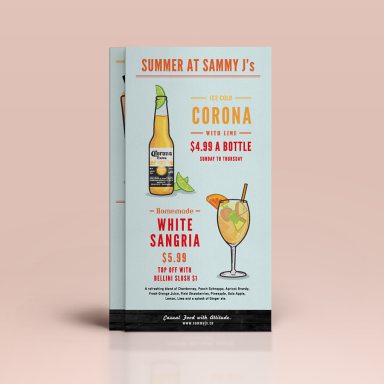 sammy j drink card